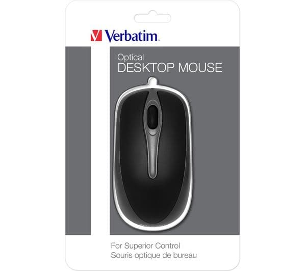 Verbatim Desktop Optical Mouse Black & Grey - Image 5