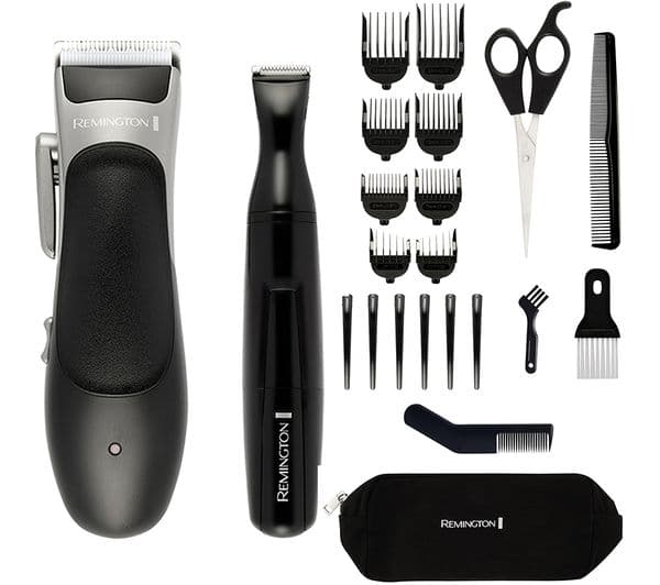 REMINGTON Stylist HC367 Hair Clipper - Black & Silver - Image 1