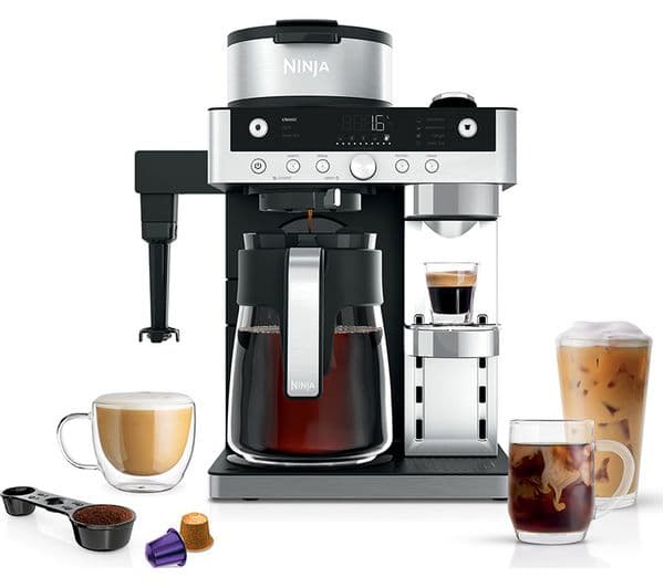 Ninja Prestige DualBrew System CFN802UK Pod & Filter Coffee Machine - Stainless Steel & Black - Image 1