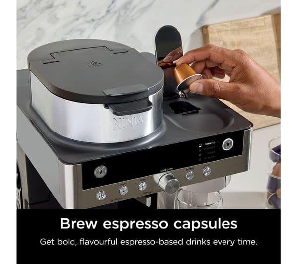 Ninja Prestige DualBrew System CFN802UK Pod & Filter Coffee Machine - Stainless Steel & Black - Image 3