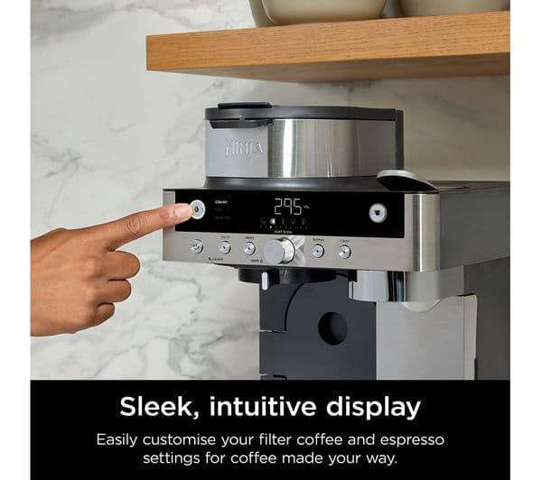 Ninja Prestige DualBrew System CFN802UK Pod & Filter Coffee Machine - Stainless Steel & Black - Image 7