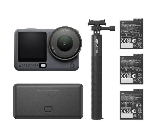 DJI Osmo Action 6 4K Ultra HD Action Camera Adventure Combo - Black - Image 1