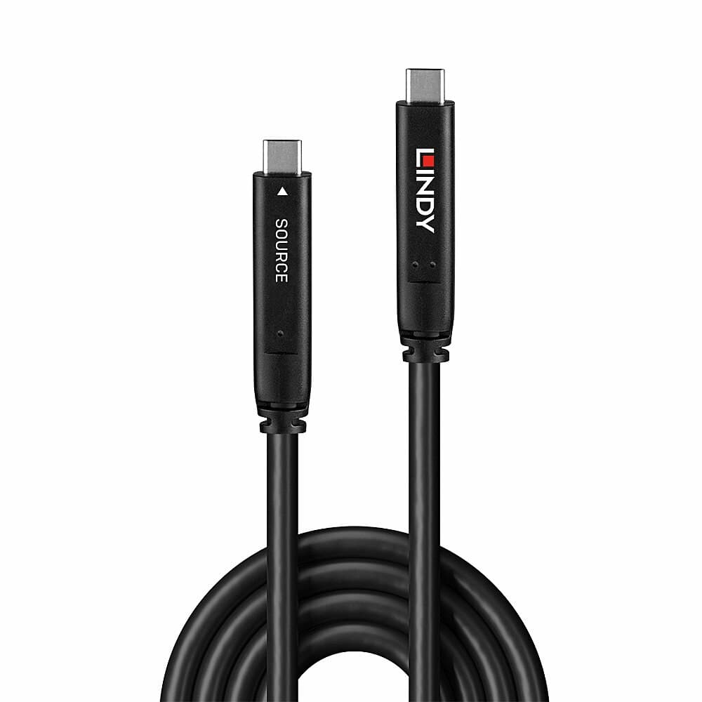 Lindy 8m USB 3.2 Gen 1 and DP 1.4 Type C Hybrid Cable - Image 2