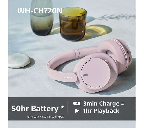 Sony WH-CH720N Wireless Noise Cancelling Over-Ear Headphones - Pink - Image 10