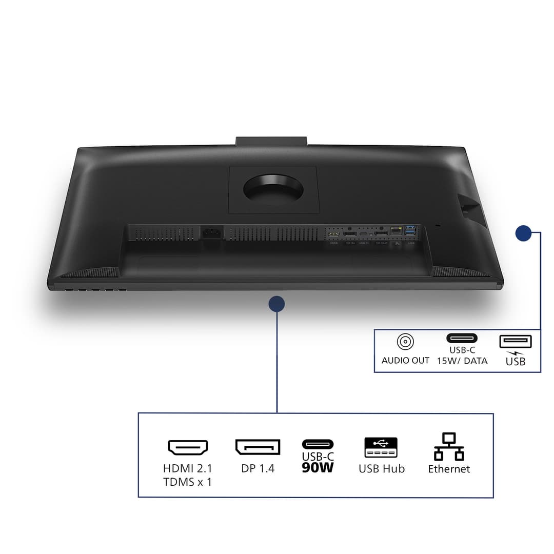 Philips 3000 series 27B2U3601H/00 computer monitor 68.6 cm (27") 2560 x 1440 pixels Quad HD IPS LCD 120 Hz USB-C 90W Docking Webcam Black - Image 4