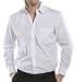 Click Classic Long Sleeve Shirt White - 17" Collar - Image 3