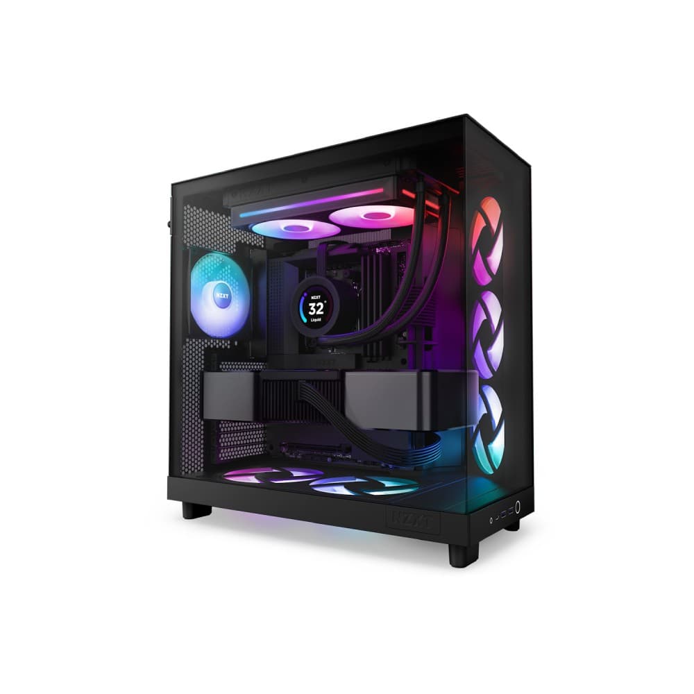 NZXT F240 RGB Unibody 8-Pin PWM PC Fan Black - 2-Pack - Image 4