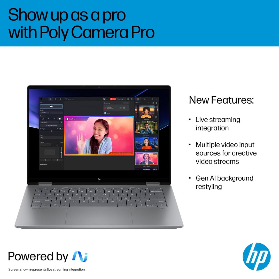 HP OmniBook X FlipNGAI 14-fm0005na Intel® Core Ultra 5 226V 16GB RAM 512GB SSD 14" Touchscreen 2K Windows 11 Home 2-in-1 Copilot+ Laptop - Image 5
