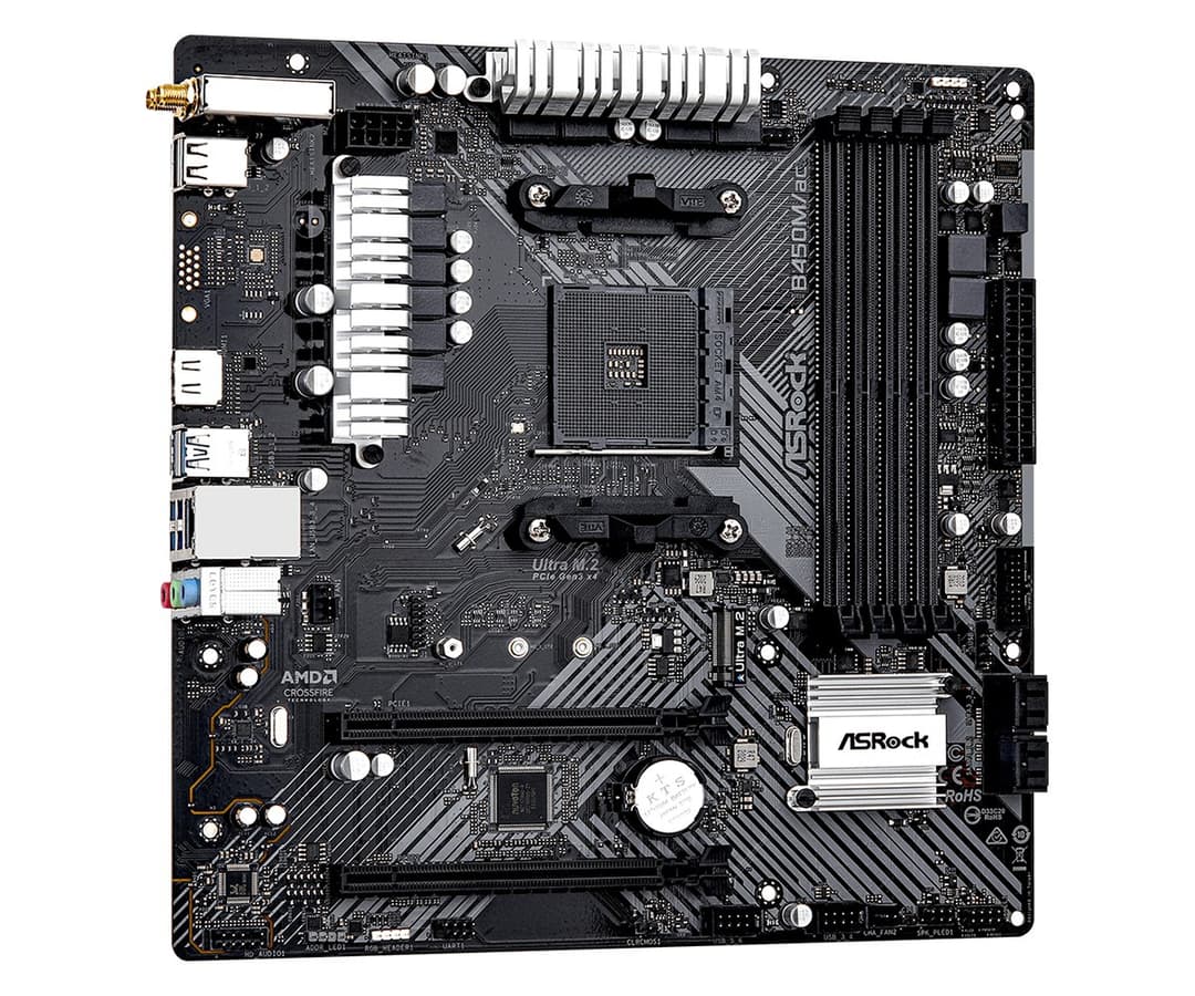 Asrock B450M/ac R2.0 AMD B450 Socket AM4 micro ATX - Image 3