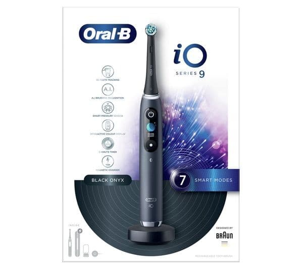 Oral-B iO 9 Electric Toothbrush & Travel Charging Case - Black Onyx - Image 2