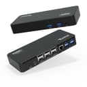 Plugable Technologies 12-in-1 USB C Triple Monitor Docking Station, Triple 4K Displays with 3x HDMI or 3x DisplayPort, Compatible with Mac, Windows, Thunderbolt, USB4, USB-C (60W PD, 6x USB Ports, Ethernet) thumbnail 1