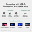 Plugable Technologies 12-in-1 USB C Triple Monitor Docking Station, Triple 4K Displays with 3x HDMI or 3x DisplayPort, Compatible with Mac, Windows, Thunderbolt, USB4, USB-C (60W PD, 6x USB Ports, Ethernet) thumbnail 4