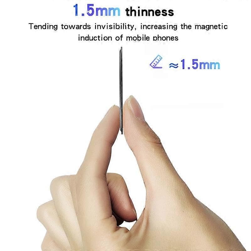 Yesido C207 2-in-1 Magnetic Metal Plate Set (Round + Rectangular) Leather Anti-Scratch 1.5mm Manganese Steel - Black - Image 4