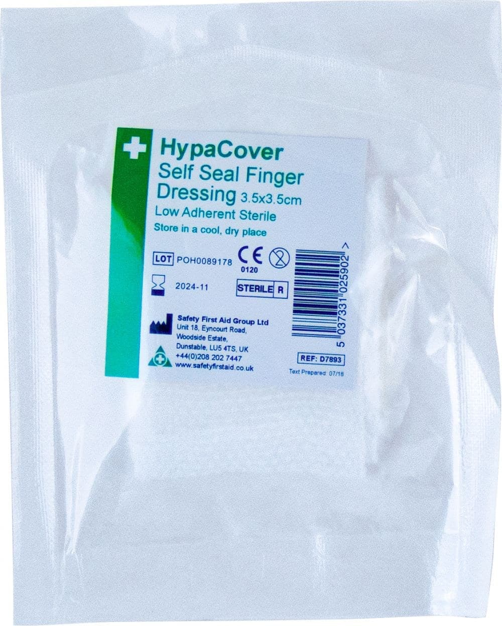 HypaCover Self Seal Finger Dressing 35 x 35mm (Pack of 12) - Image 1