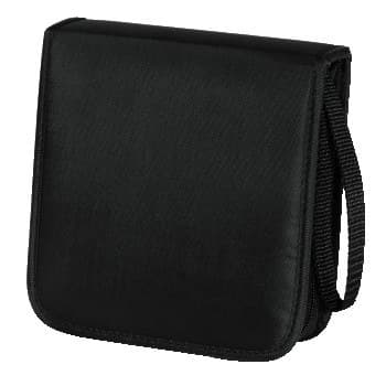 Hama Nylon CD/DVD Wallet, Black - 20 Discs - Image 1