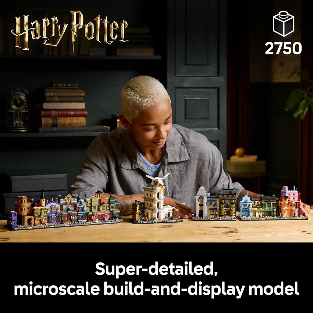 LEGO Harry Potter Diagon Alley Wizarding Shops 76444 2,750 Pieces Building Set - Multicolour - Image 2