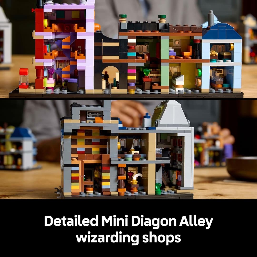 LEGO Harry Potter Diagon Alley Wizarding Shops 76444 2,750 Pieces Building Set - Multicolour - Image 4