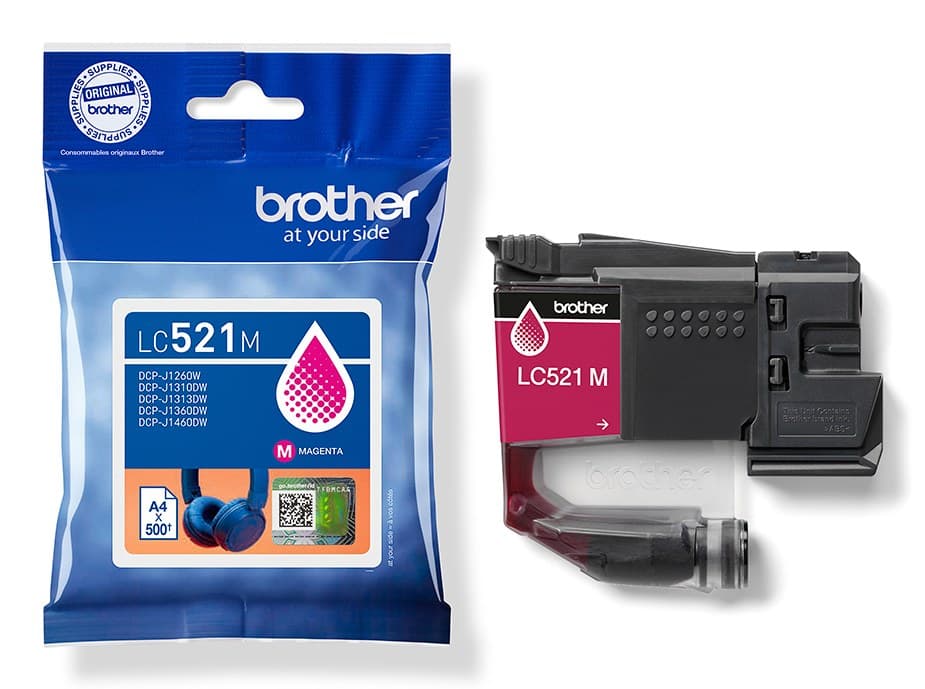 Brother LC521M Genuine Ink Cartridge - Magenta - Image 2