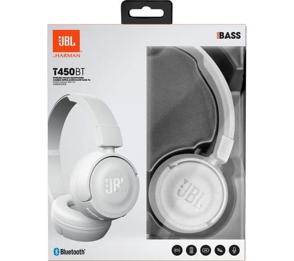 JBL T450 Headphones - White - Image 4