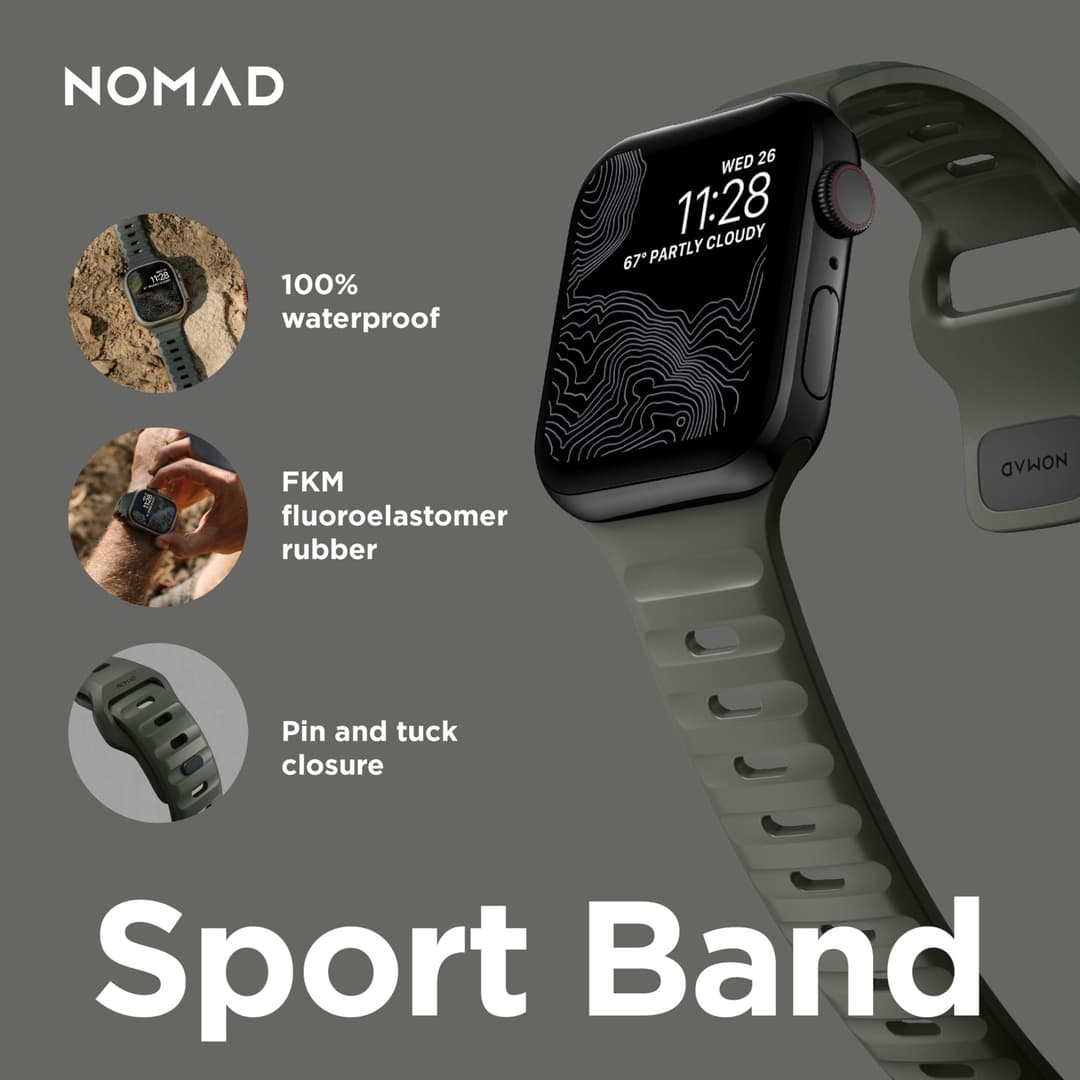 NOMAD Sport Band NM01132585 Replacement Watch Band - Ash Green - Image 2