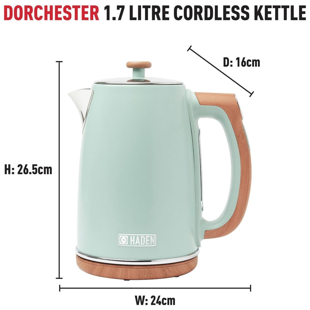 Haden 206800 Dorchester Kettle, Toaster & Microwave - Sage - Image 3