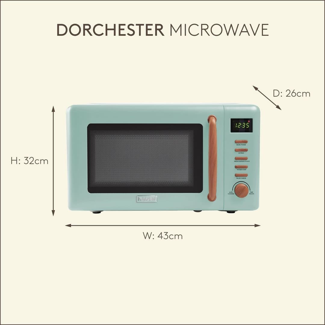 Haden 206800 Dorchester Kettle, Toaster & Microwave - Sage - Image 6