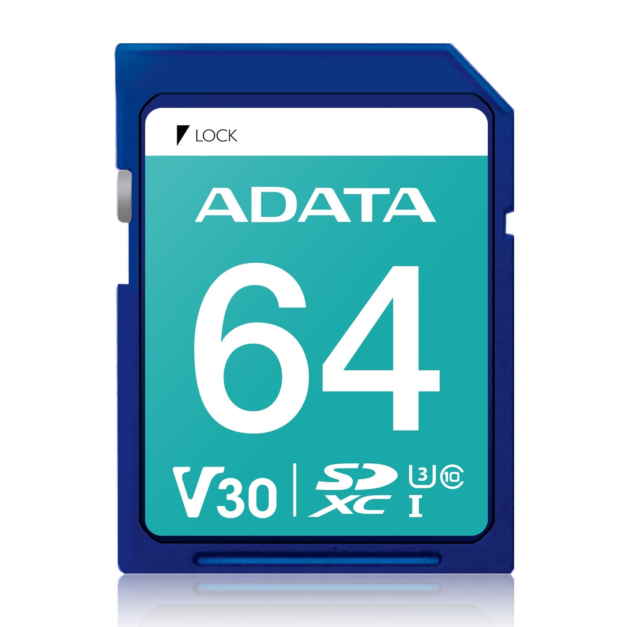 64GB AData Premier Pro SDXC Memory Card UHS-I U3 CL10 V30 4K Ultra HD