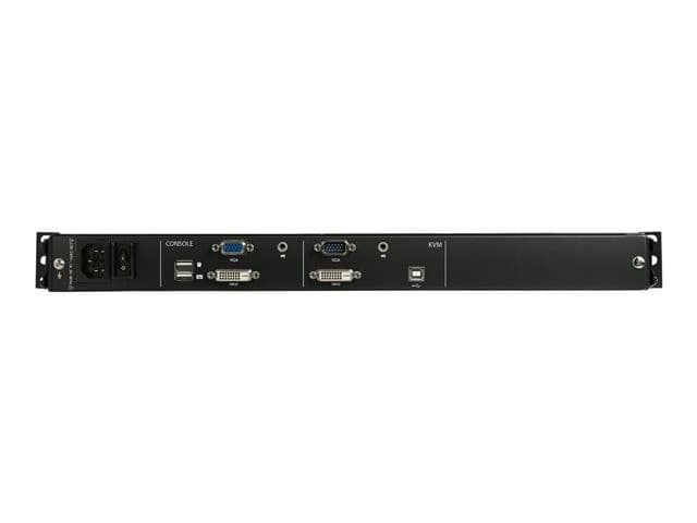 StarTech.com RKCOND17HD Dual Rail 1U Rackmount KVM Console 17.3" Full HD 1080p Single Port DVI/VGA USB Black - Image 3