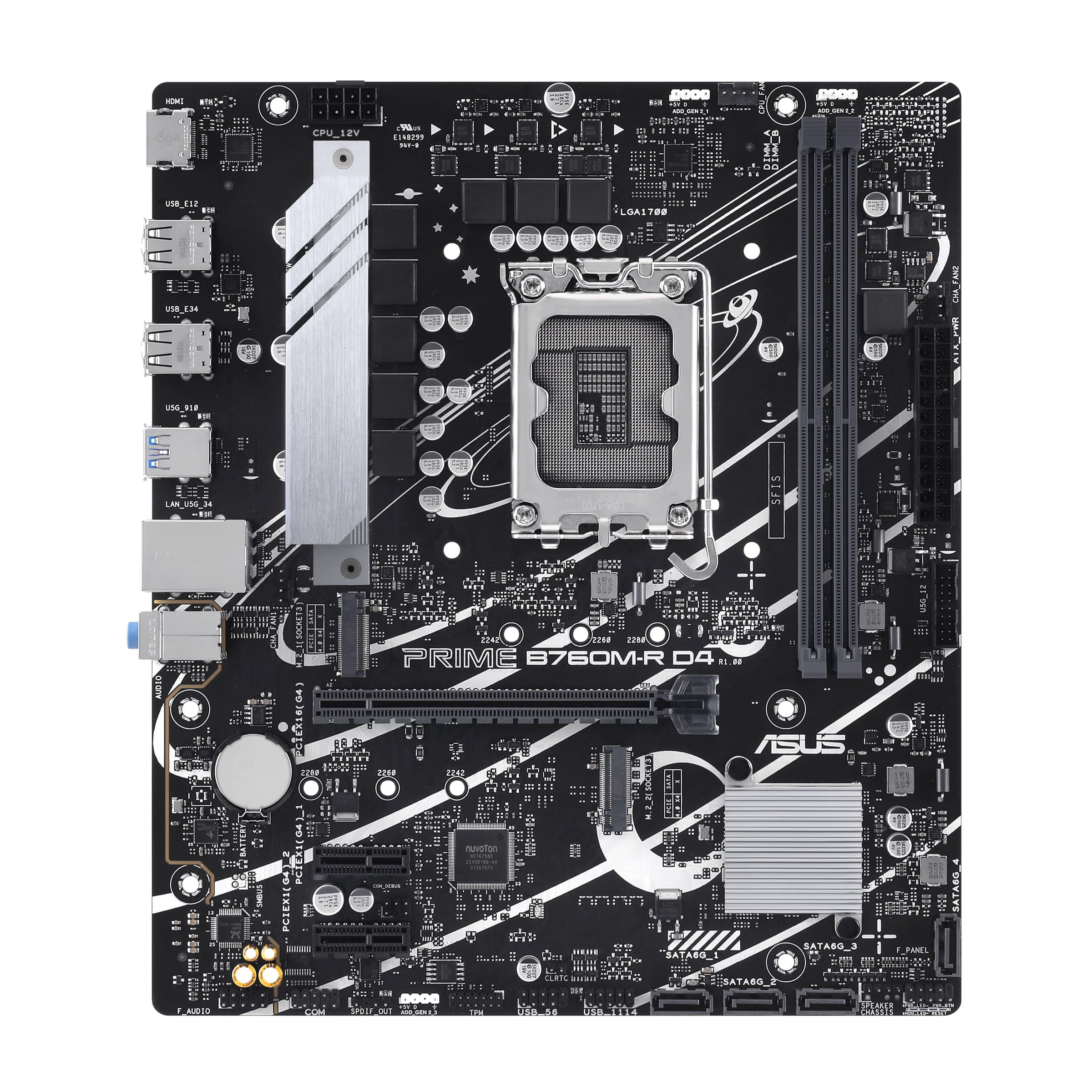 ASUS PRIME B760M-R D4 Intel B760 LGA 1700 DDR4 micro ATX Motherboard