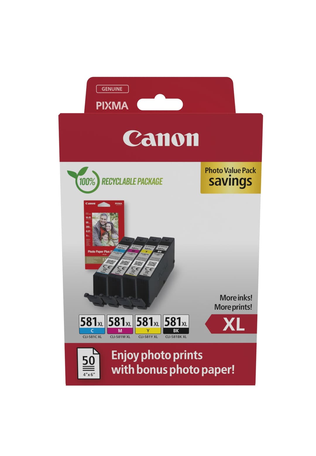 Canon 2052C006 ink cartridge 4 pc(s) Original High (XL) Yield Black, Cyan, Magenta, Yellow - Image 1