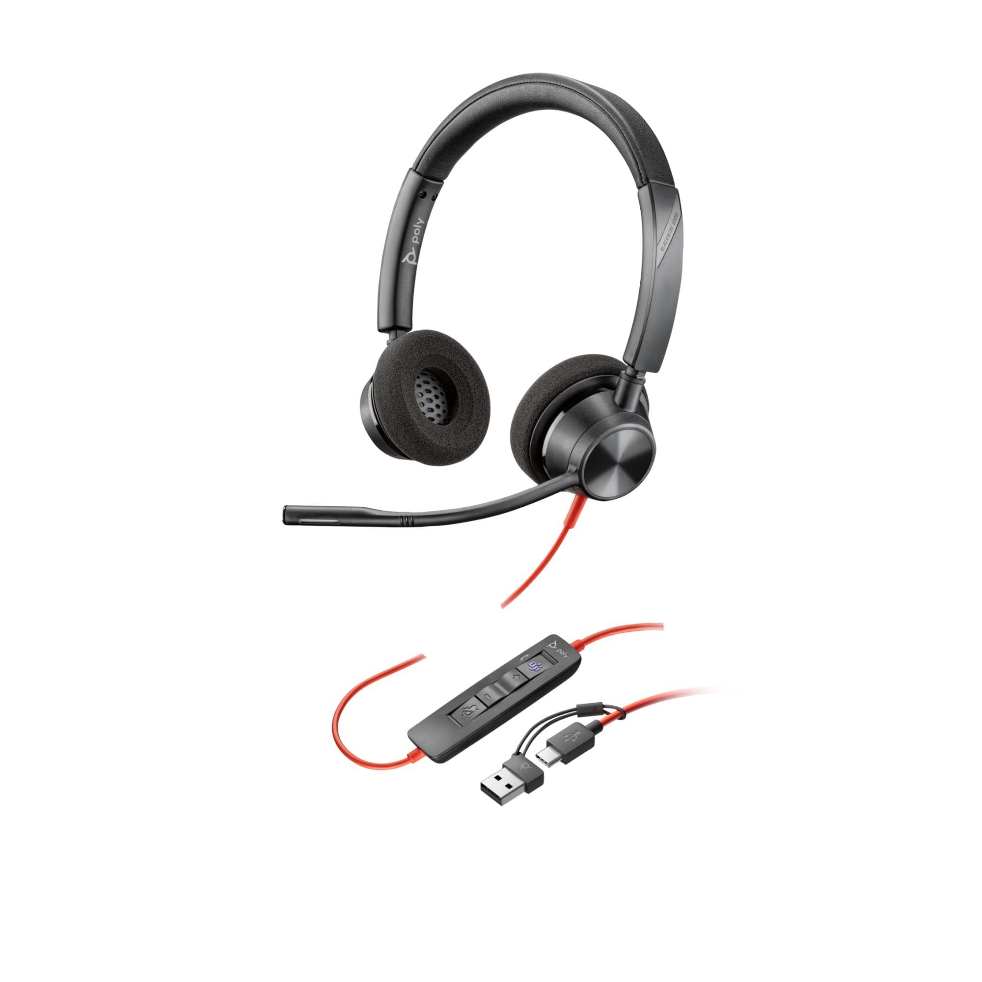 Poly Blackwire 3320 Stereo Microsoft Teams Certified USB-C Headset