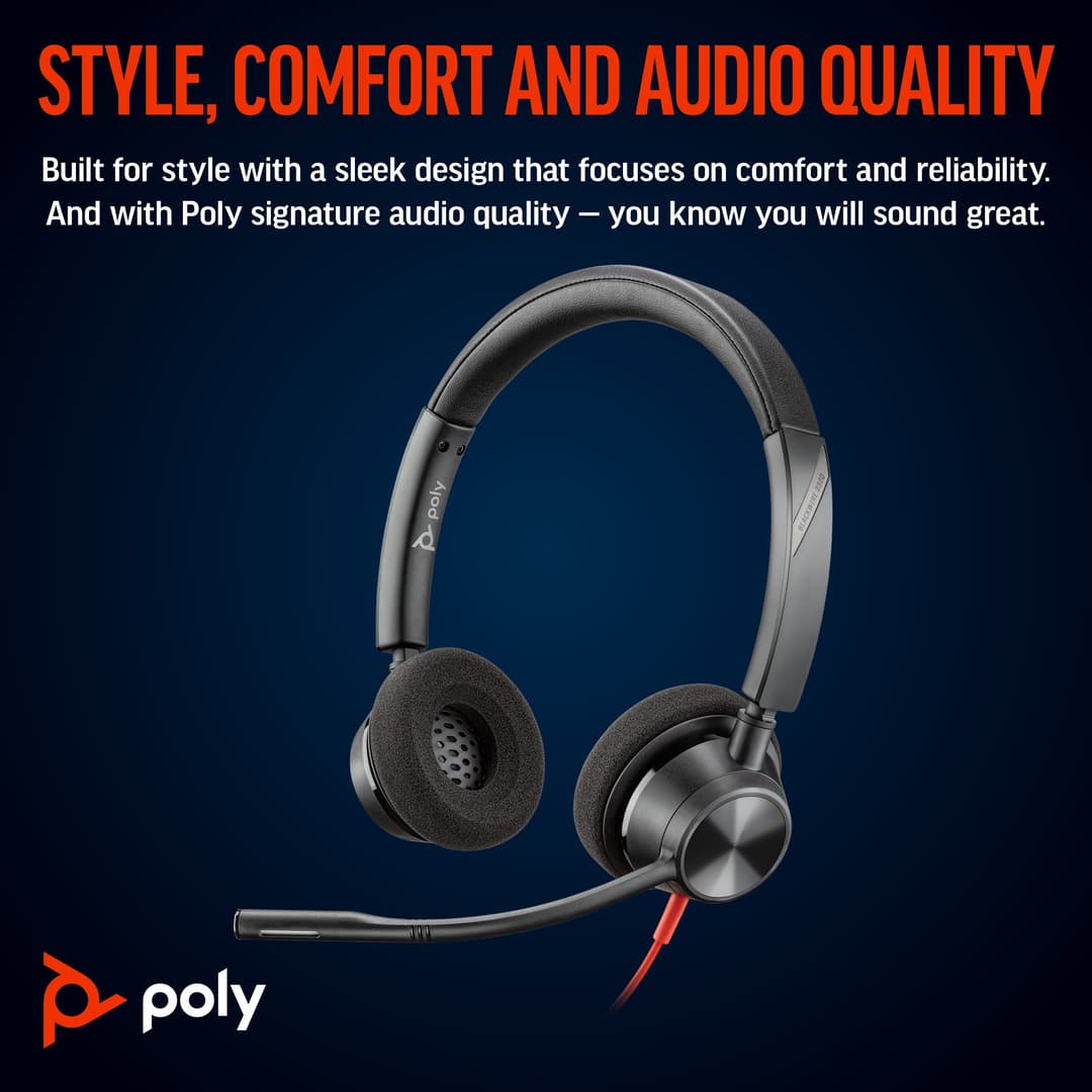 Poly Blackwire 3320 Stereo Microsoft Teams Certified USB-C Headset - Image 7