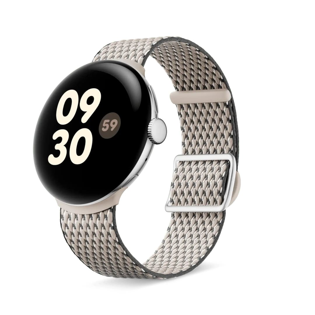 Google Pixel Watch 3 45mm Woven Band fits 140-215mm Wrists - Porcela - Image 2