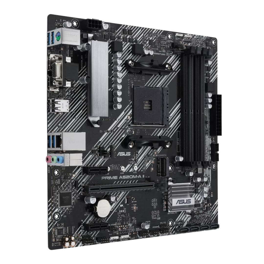 ASUS Prime A520M-A II/CSM AMD A520 Socket AM4 Micro-ATX Motherboard - Image 3