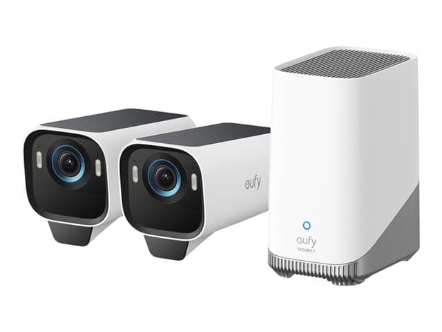Eufy eufyCam S3 Pro 4K Solar Security Camera Kit White (2-Pack + HomeBase 3) - Image 2