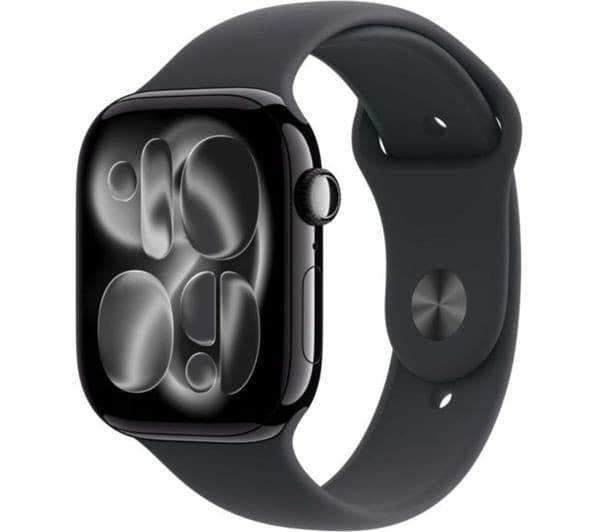 Apple Watch Series 11 GPS 46mm Jet Black Aluminium Case with Black Sport Band - M/L - Image 1