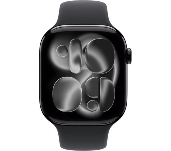 Apple Watch Series 11 GPS 46mm Jet Black Aluminium Case with Black Sport Band - M/L - Image 2