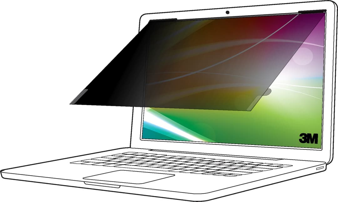 3M Bright Screen Privacy Filter for 13.3in Laptop, 16:9, BP133W9B - Image 1