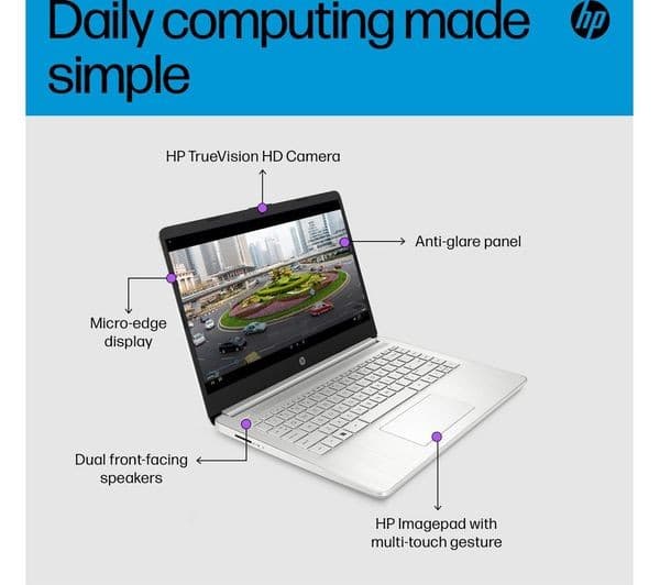 HP 14s-dq5500sa 14" Laptop - Intel® Core™ i5, 256 GB SSD, Silver - Image 4