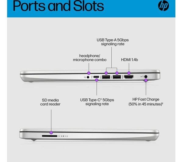 HP 14s-dq5500sa 14" Laptop - Intel® Core™ i5, 256 GB SSD, Silver - Image 5