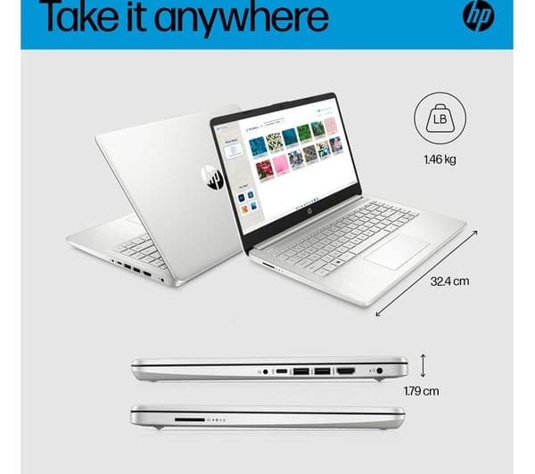 HP 14s-dq5500sa 14" Laptop - Intel® Core™ i5, 256 GB SSD, Silver - Image 6