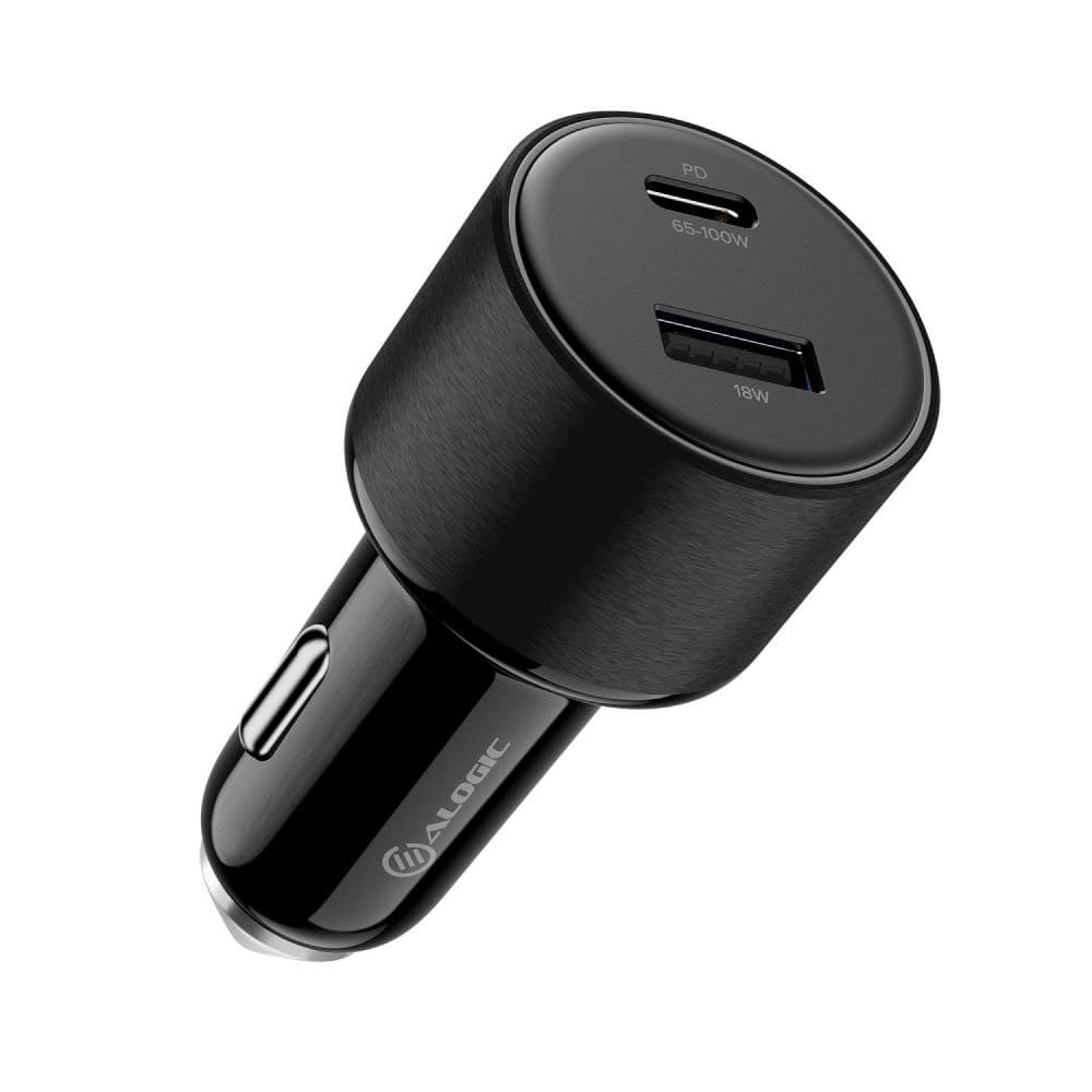 Alogic 100W Rapid Power Car Charger (USB-C + USB-A) - Image 1