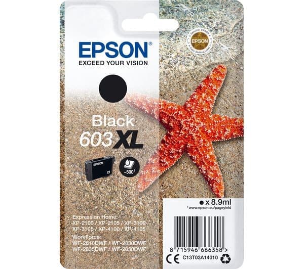 EPSON 603 XL Starfish Black Ink Cartridge - Image 1