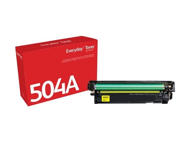 Xerox Everyday 006R03673 Yellow Toner Cartridge, Standard Capacity, Compatible with HP 504A (CE252A) - 7,000 Pages