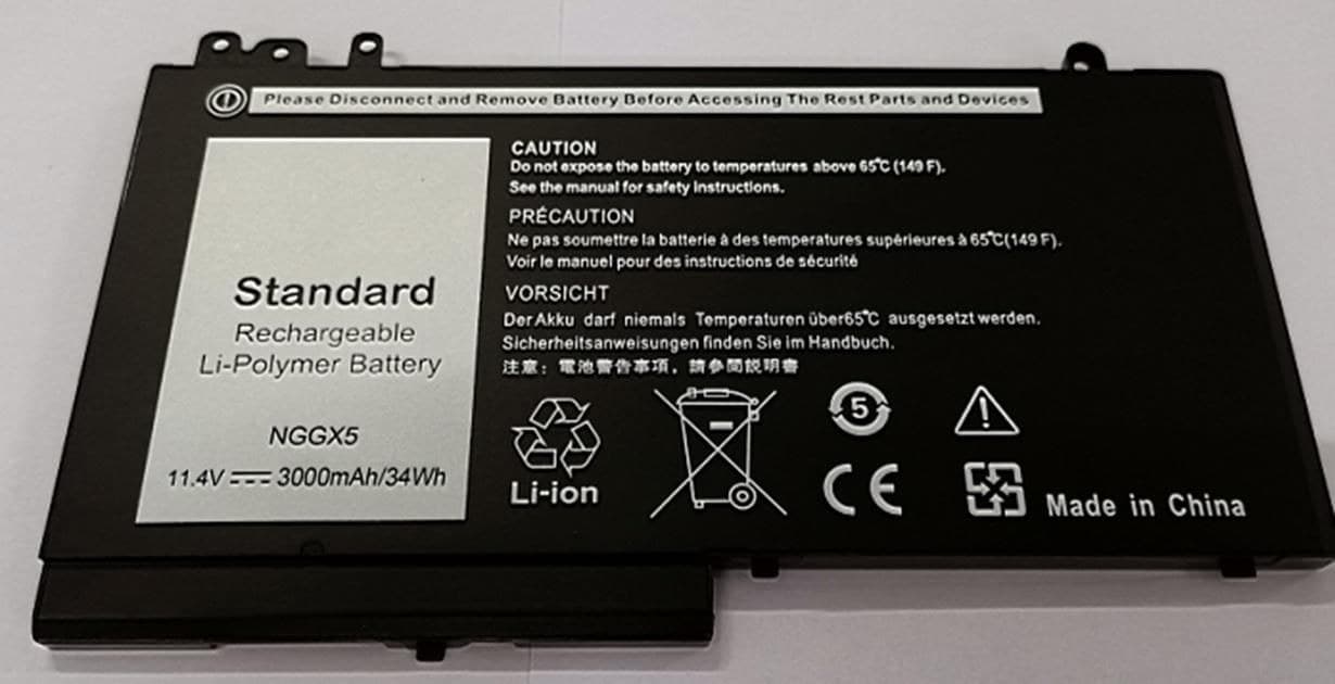 CoreParts MBXDE-BA0171 Replacement Laptop Battery for Dell Latitude 12 5000 Series - 34Wh 3-Cell Li-Pol 11.4V Black