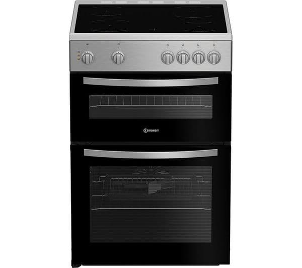 INDESIT IDE6VMX 60 cm Electric Ceramic Cooker - Stainless Steel - Image 1