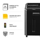 Fellowes Paper Shredder 225Ci 24 Sheet Cross Cut Shredder with 60 Litre Bin High Security P4 thumbnail 2