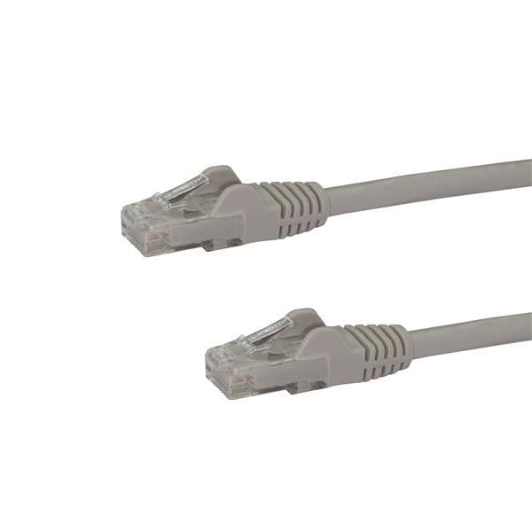 StarTech.com 10m CAT6 Ethernet Cable - Grey CAT 6 Gigabit Ethernet Wire -650MHz 100W PoE RJ45 UTP Network/Patch Cord Snagless w/Strain Relief Fluke Tested/Wiring is UL Certified/TIA, 24AWG - Image 1