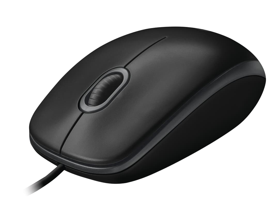 Logitech B100 Wired Optical USB Mouse - Black - Image 2