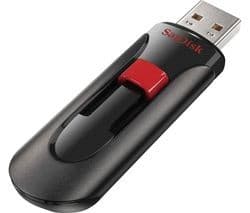 SANDISK Cruzer Glide USB 2.0 Memory Stick - 32 GB, Black & Red - Image 1